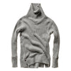 Cotton/Wool Blend Ribbed Turtleneck