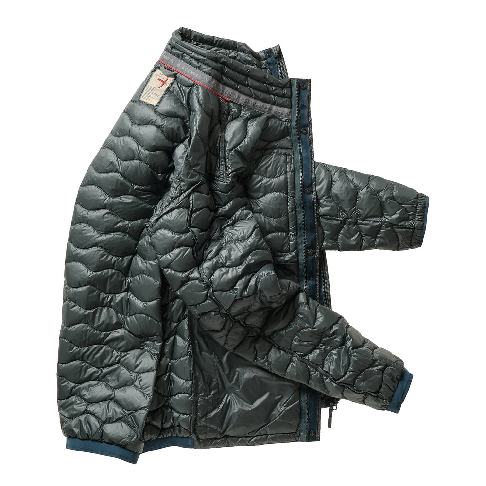 Wave-Quilt Down Jacket
