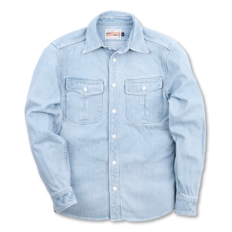 Freenote Rancho Bleached Indigo Corded Shirt - M.W. Reynolds