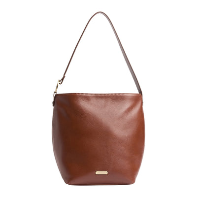 Barbour Cedar Large Leather Bucket Bag - M.W. Reynolds