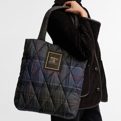 Barbour Arlene Tartan Quilted Tote Bag - M.W. Reynolds