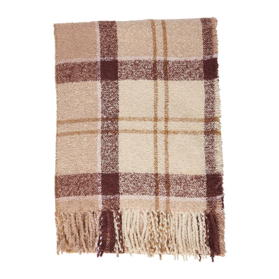 Women's Tartan Boucle Oversized Scarf