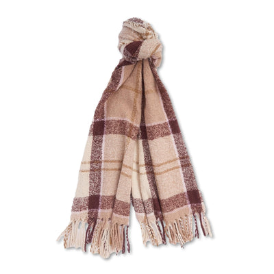 Women's Tartan Boucle Oversized Scarf