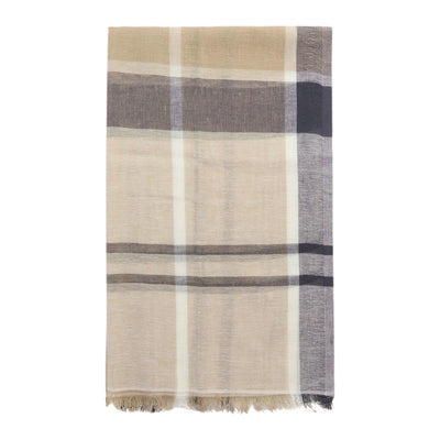 Abigail Tartan Cotton/Linen Scarf