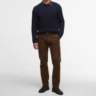 Lowfen Cable-Knit Crew Sweater