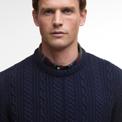 Lowfen Cable-Knit Crew Sweater