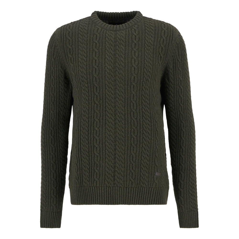 Lowfen Cable-Knit Crew Sweater