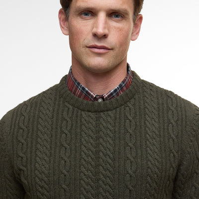 Lowfen Cable-Knit Crew Sweater
