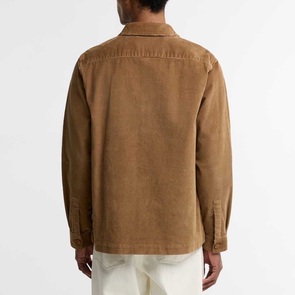 Tartan Trimmed Cord Overshirt