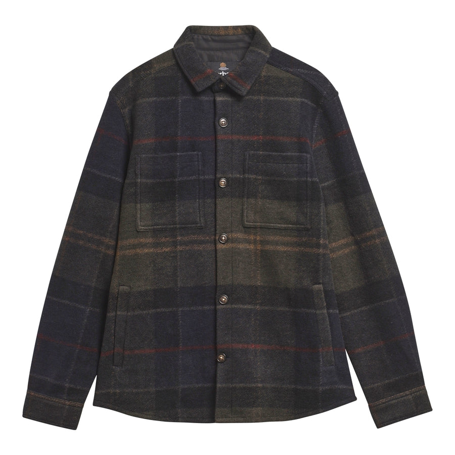 Barbour Woodlane Brushed Wool-Blend Check Overshirt - M.W. Reynolds