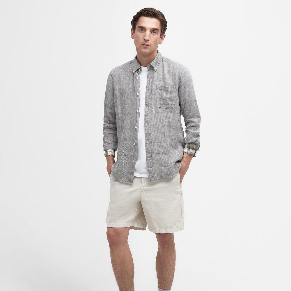 Linton Houndstooth Linen Shirt