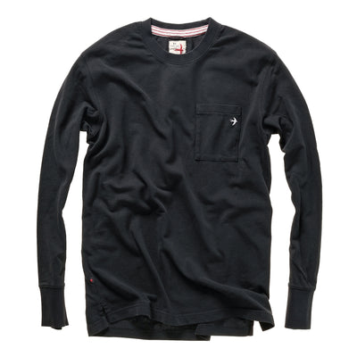 Pique Long Sleeve Pocket Crew