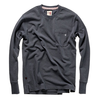 Pique Long Sleeve Pocket Crew