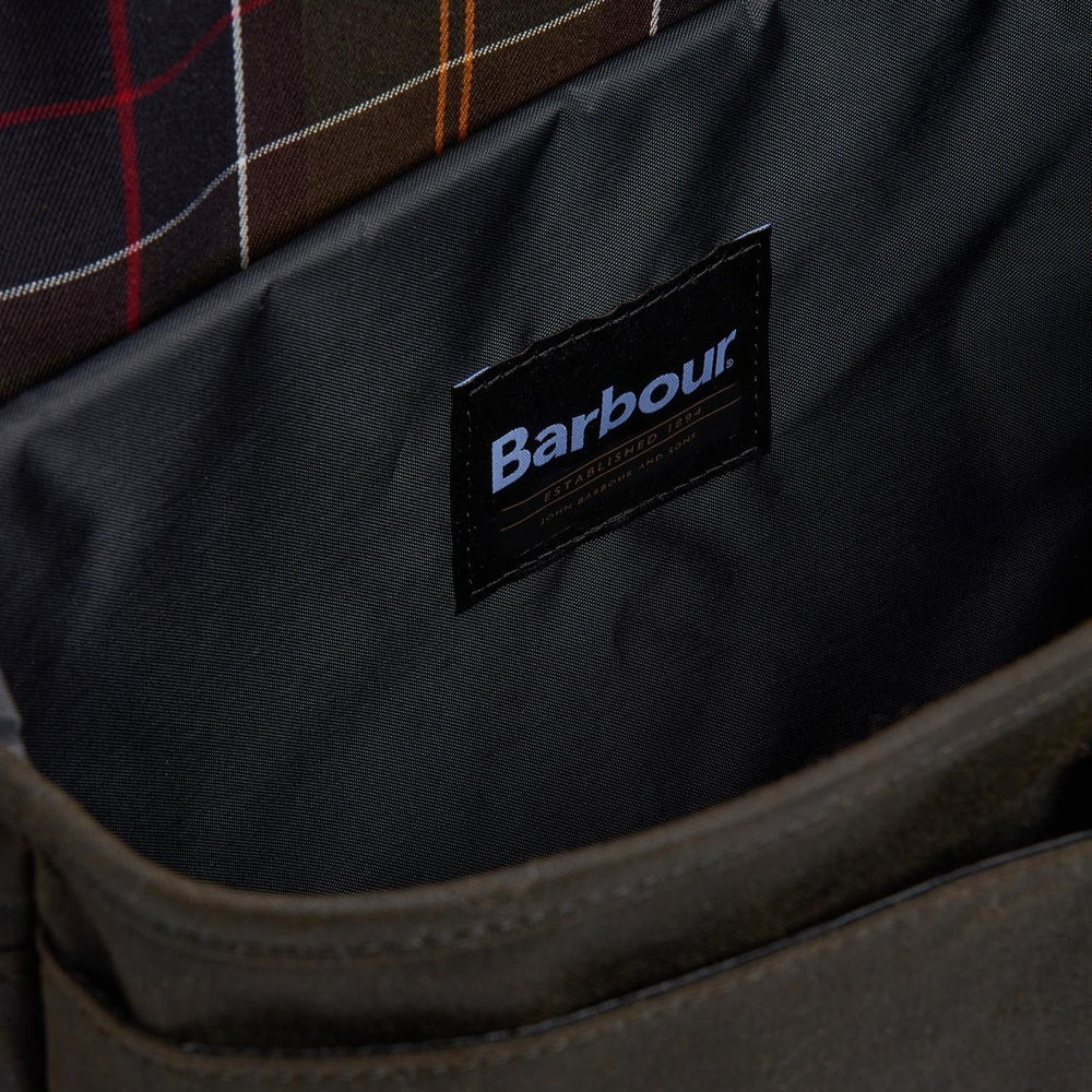 Barbour waxed messenger bag on sale