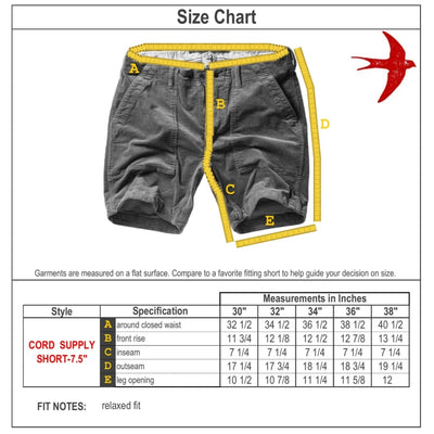 Relwen Cord Supply Short - M.W. Reynolds