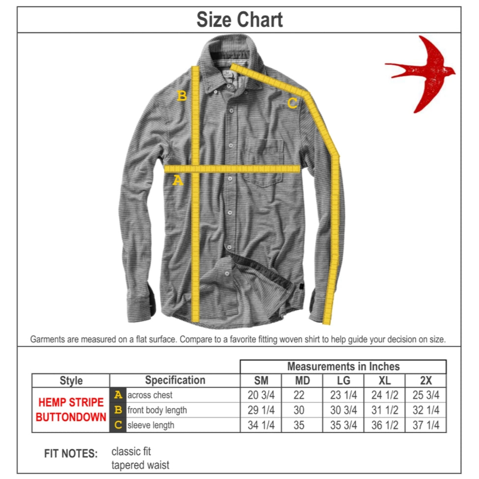 Hemp Stripe Buttondown Shirt