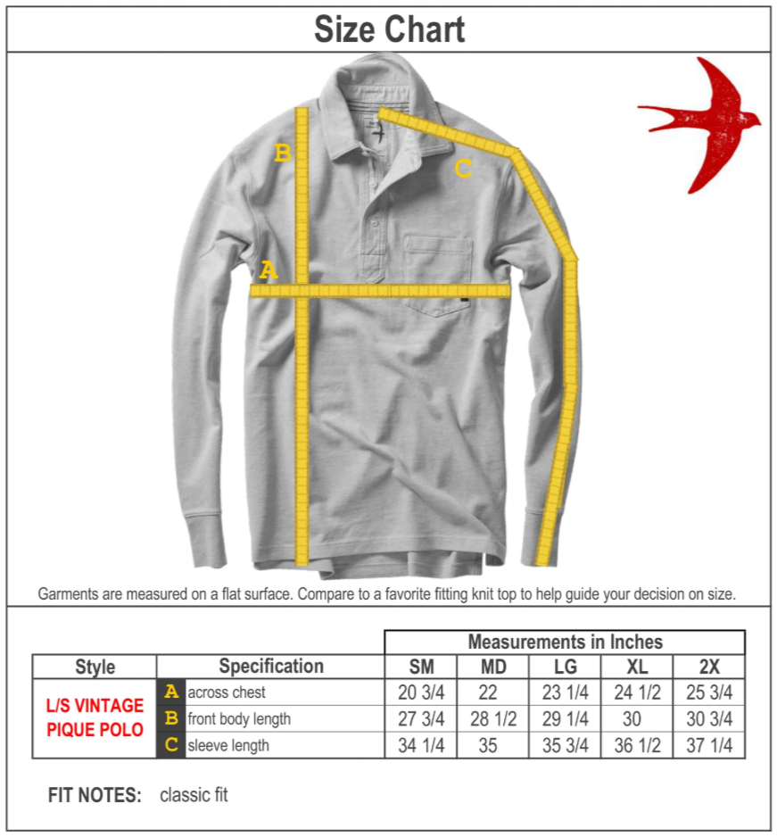 Long Sleeve Vintage Pique Polo