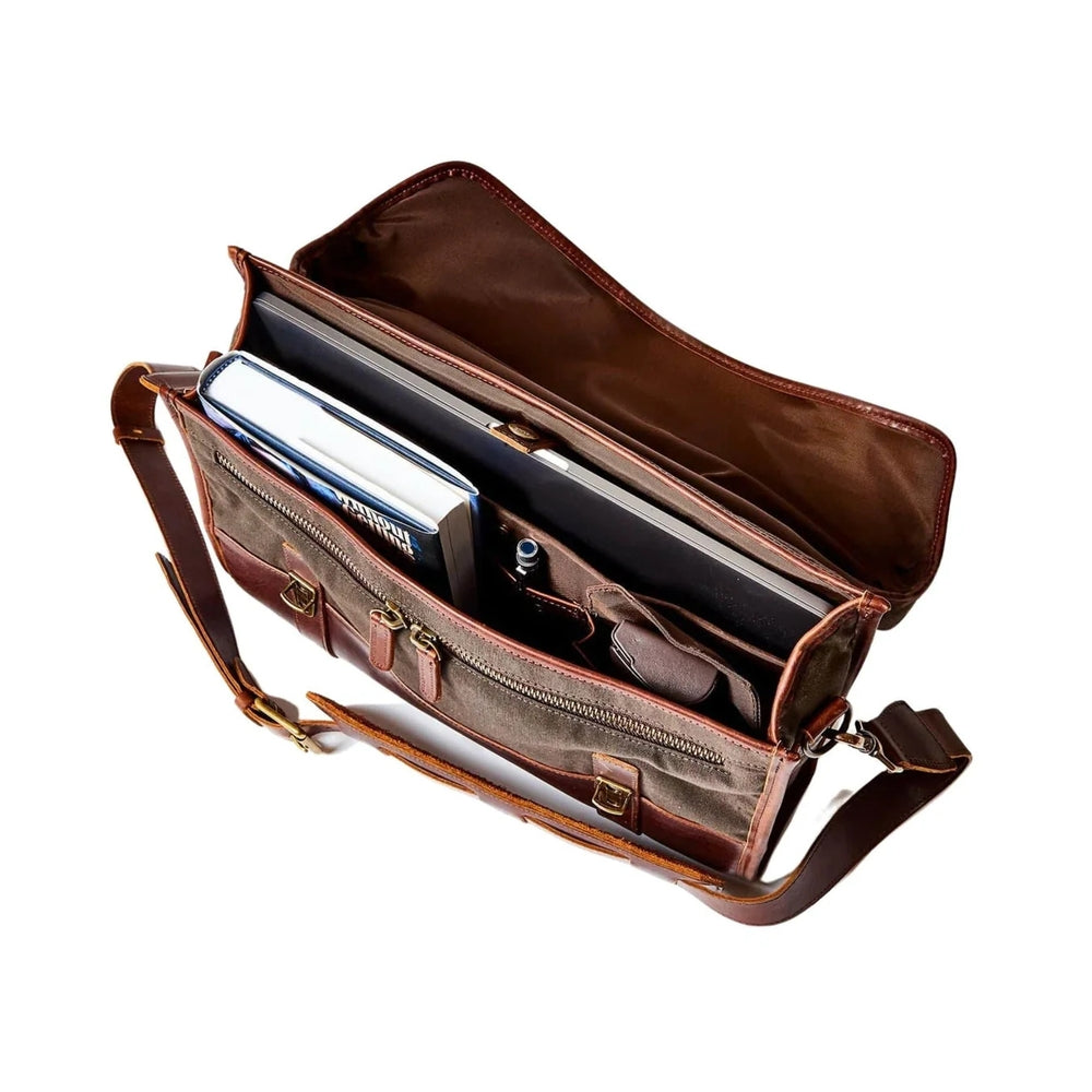 Waxed Canvas Messenger Briefcase