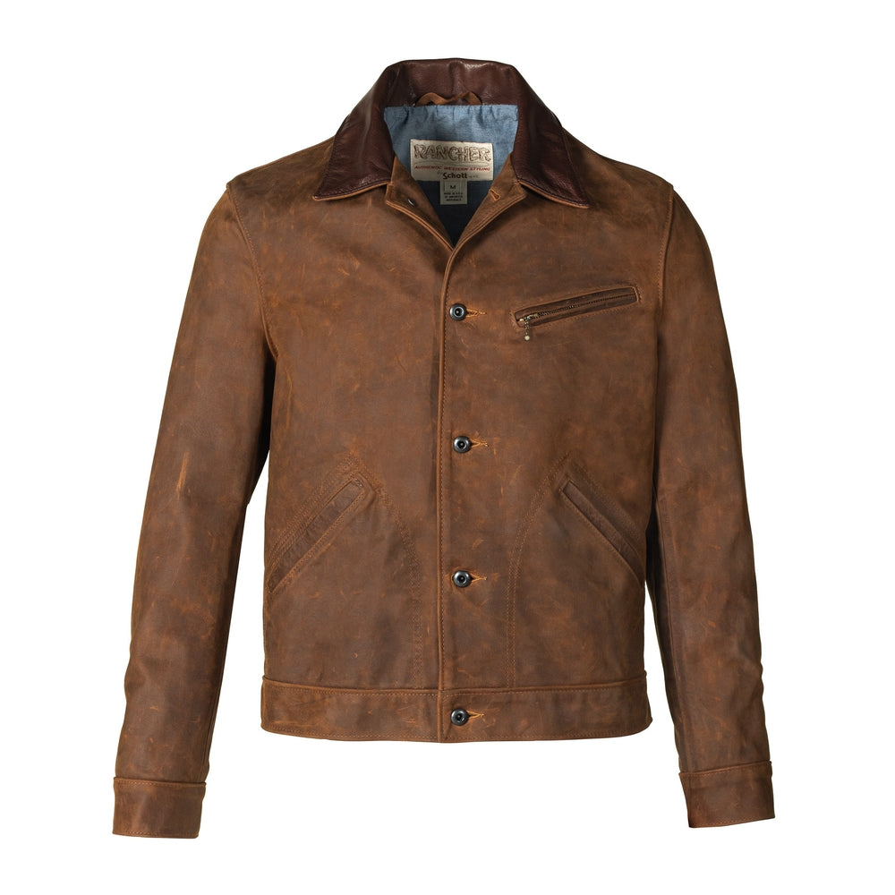 SCHOTT NYC STORM HEAVYWEIGHT OILED NUBUCK JACKET