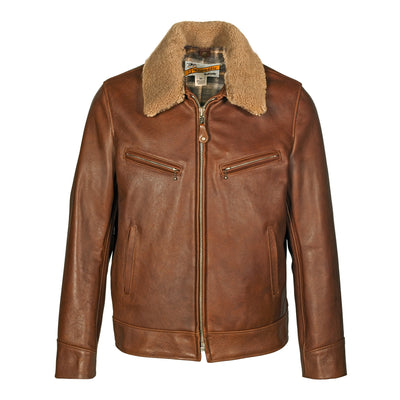 596 Antique Waxy Cowhide Leather Jacket