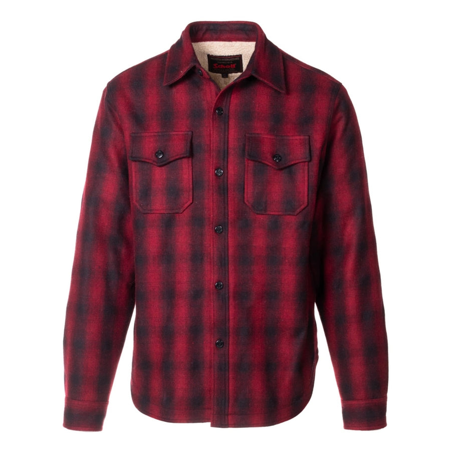 Sherpa Lined Wool CPO Plaid Shirt-Jacket
