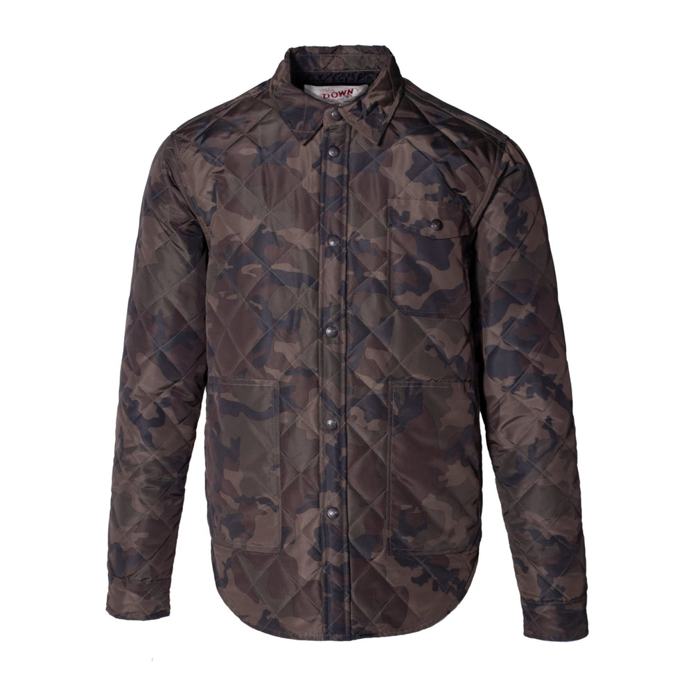 Down Filled Quilted Shirt Jacket