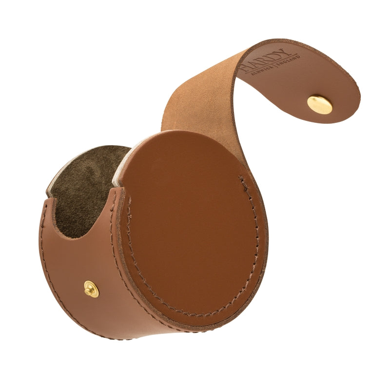 Hardy HBX Leather Reel Case - M.W. Reynolds