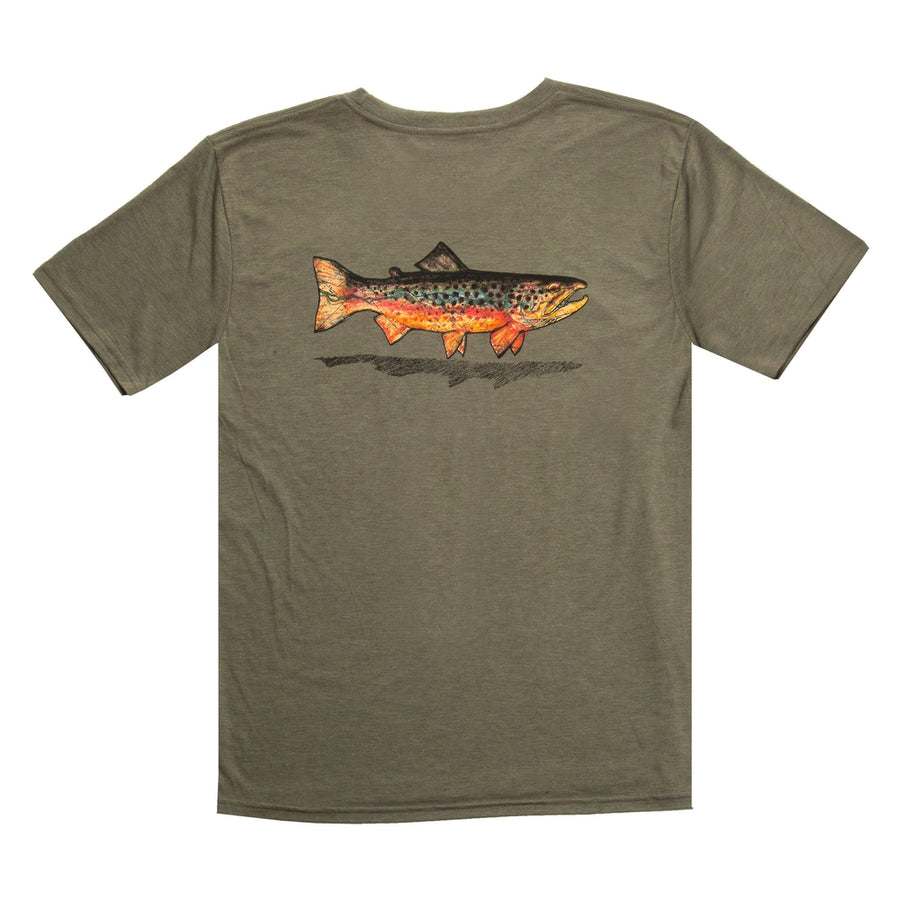Mens Fish T Shirt Retro Trout Trout Shirt Fishing Tshirt Men