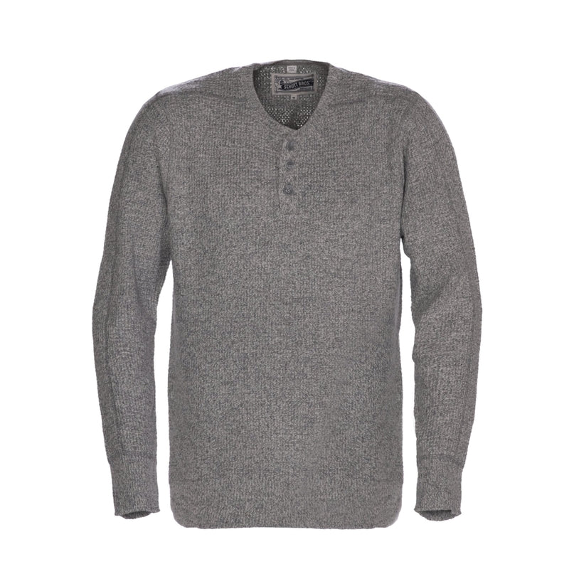 Schott Lightweight Henley Waffle Sweater - M.W. Reynolds