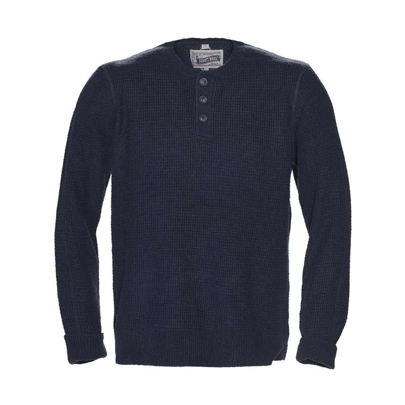 Schott Lightweight Henley Waffle Sweater - M.W. Reynolds