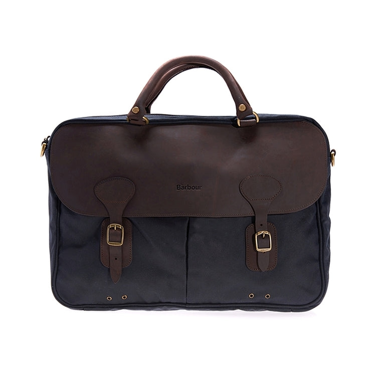 Barbour Wax Leather Briefcase - M.W. Reynolds