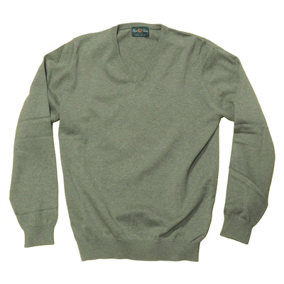 Rothwell Cotton-Cashmere V-Neck Sweater