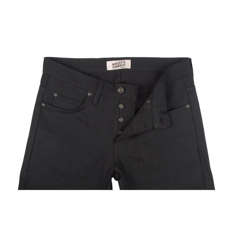Naked & Famous Denim Solid Black Selvedge - Weird Guy - M.W. Reynolds